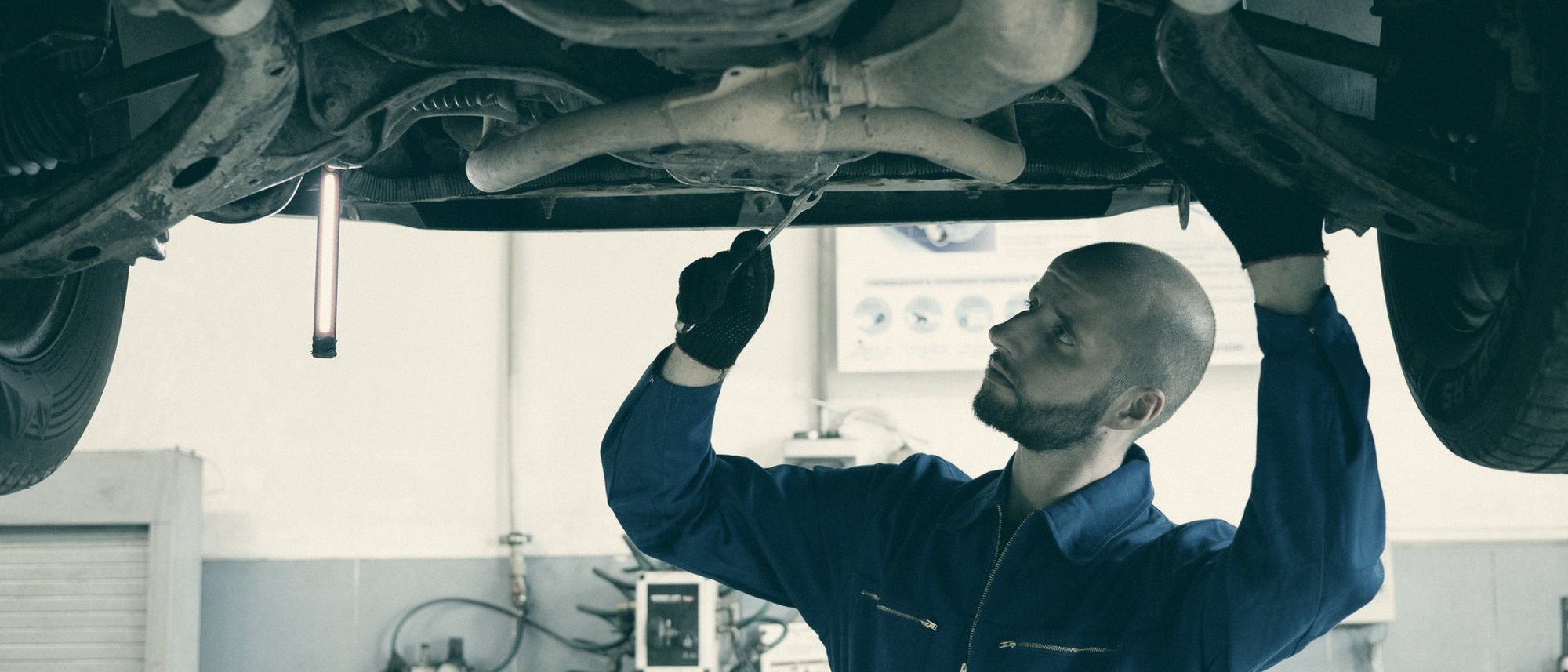 People at work in a repair shop