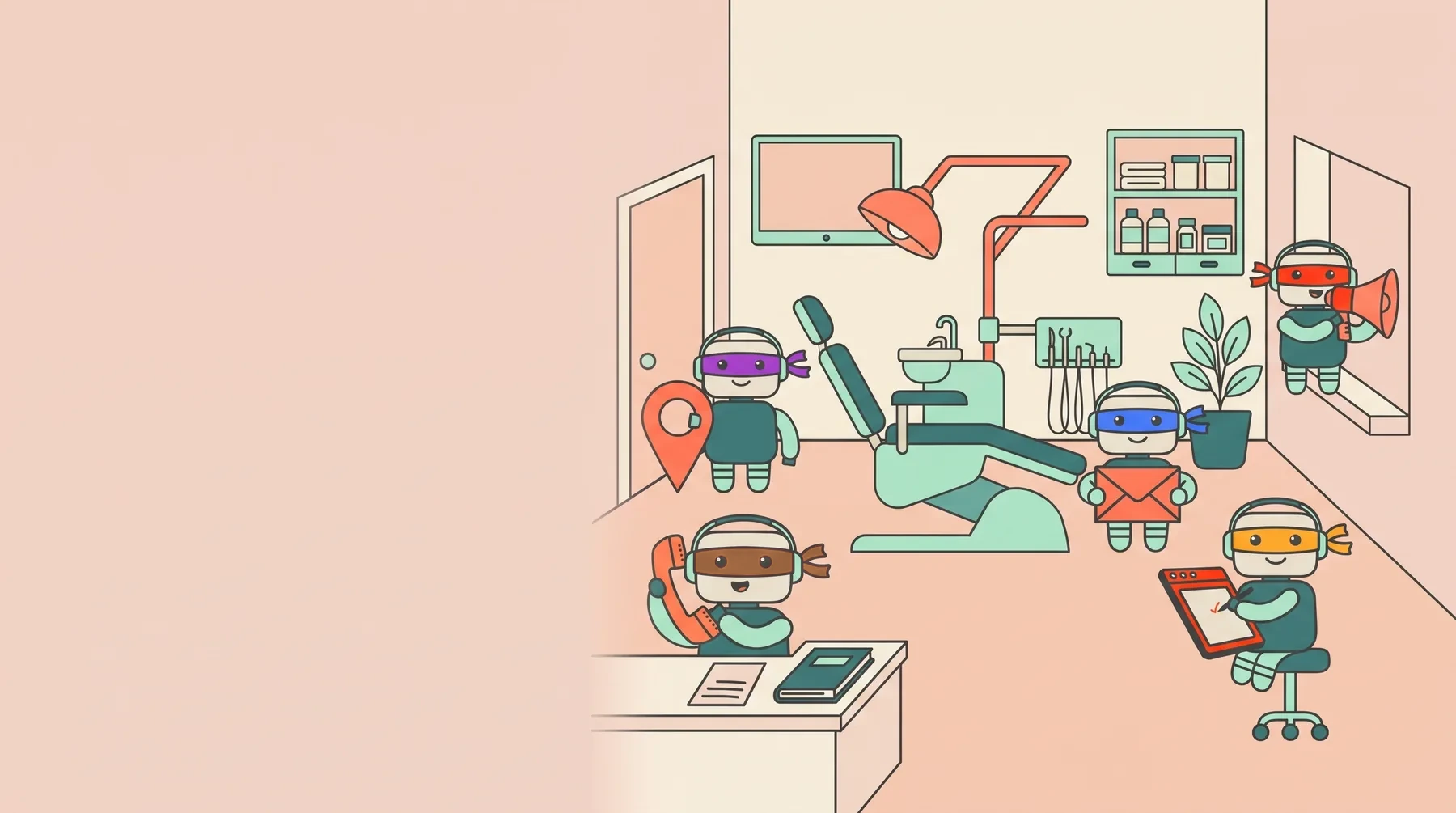 The Nudge crew at work in a dental practice