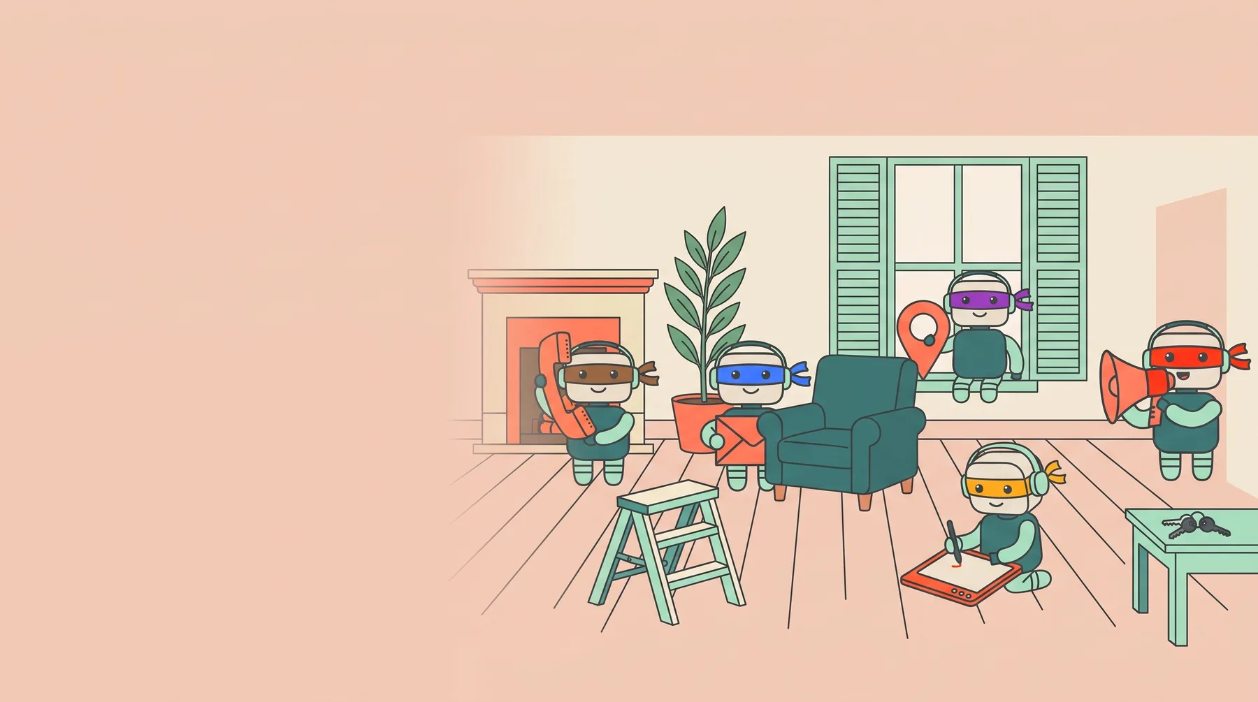 The Nudge crew at work in a real estate agent
