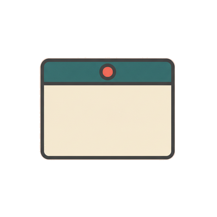 A browser window with a cursor at its corner